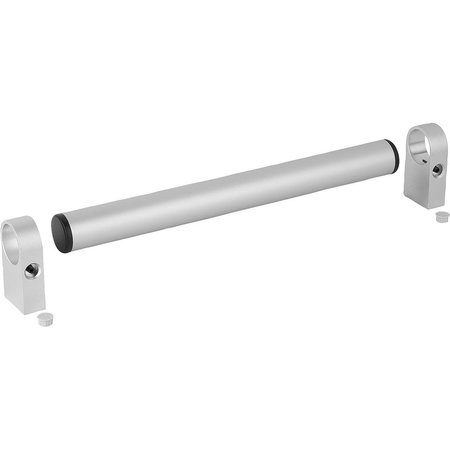 KIPP Tubular Handle Adjustable L=250, Form:A Aluminum, Anodized, Comp:Aluminum, Comp:Anodized,  K1018.2503011